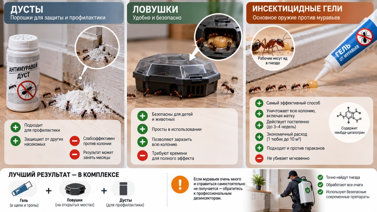 Дустовые карандаши и ловушки